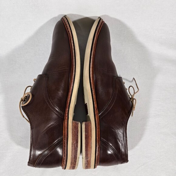 ALLEN EDMONDS Old Money BROWN Leather Plain Toe Derby Oxford Casual Shoe Size13D - Picture 11 of 17